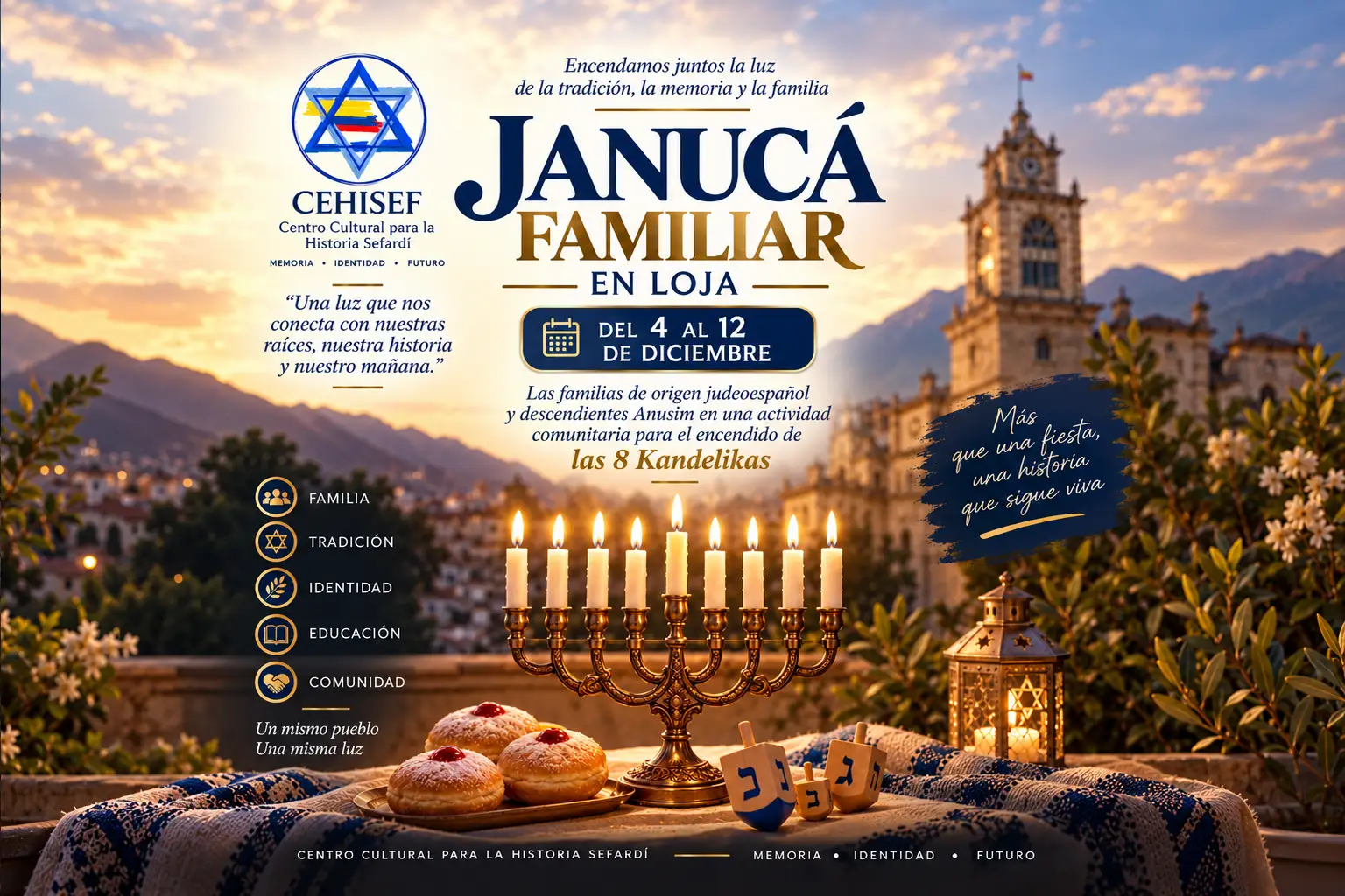 Janucá familiar en Loja