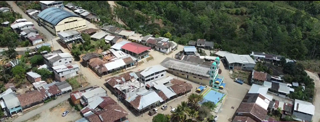 Imagen aérea de la parroquia Vicentino